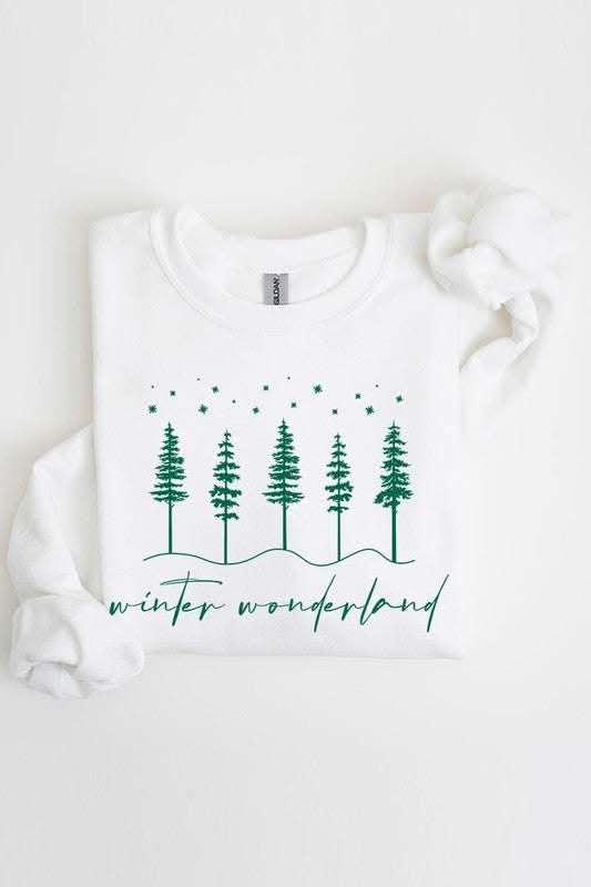 Winter Wonderland Graphic Fleece Sweatshirts - Love Salve 