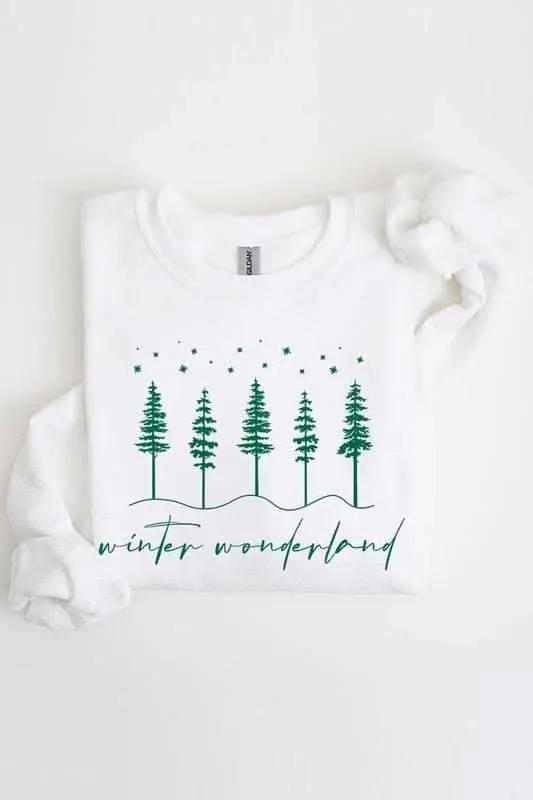 Winter Wonderland Graphic Fleece Sweatshirts - Love Salve 