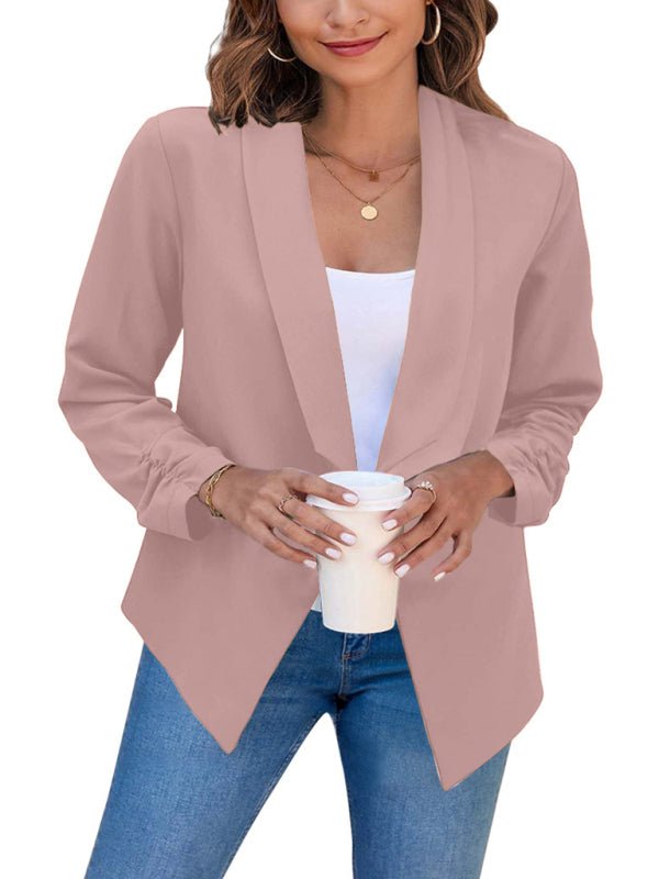 Women's Coat Double - Layer Suit Lapel Small Suit for Casual Wear - Love Salve