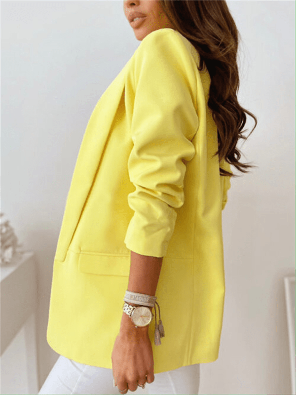 Women's New Solid Color Small Suit Long Sleeve Top for Fall - Love Salve