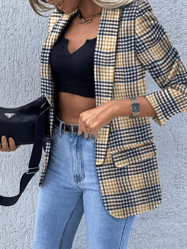 Women's New Solid Color Small Suit Long Sleeve Top for Fall - Love Salve
