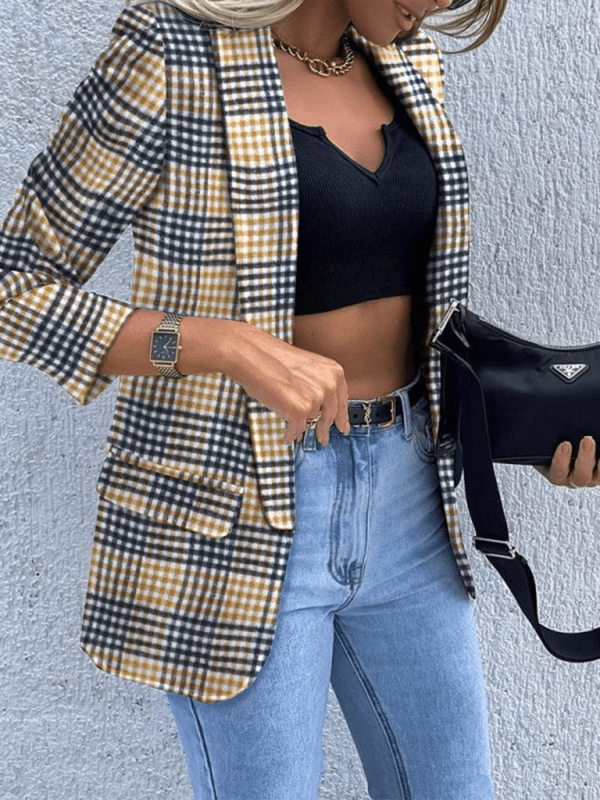 Women's New Solid Color Small Suit Long Sleeve Top for Fall - Love Salve