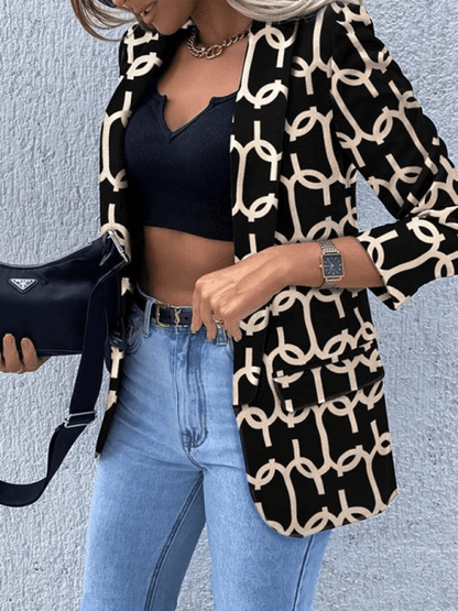 Women's New Solid Color Small Suit Long Sleeve Top for Fall - Love Salve