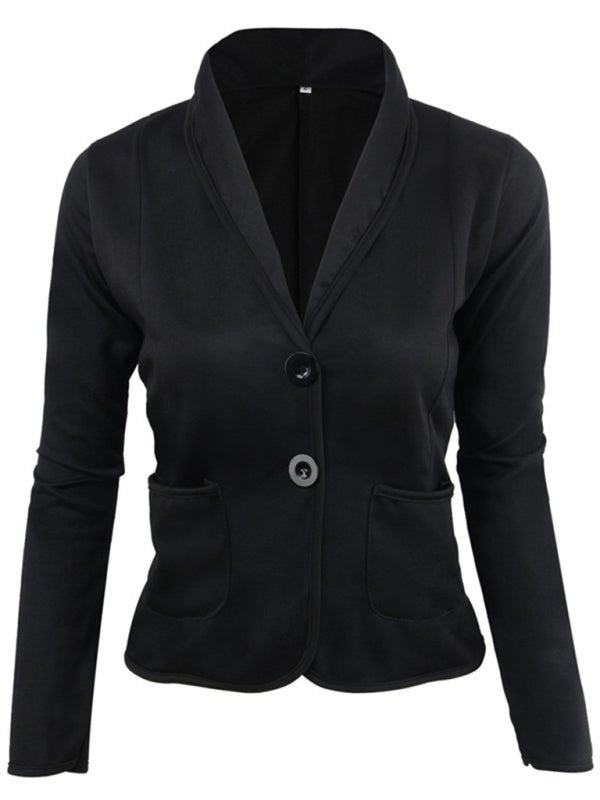 Women's Solid Color Casual Versatile Slim Small Blazer - Love Salve