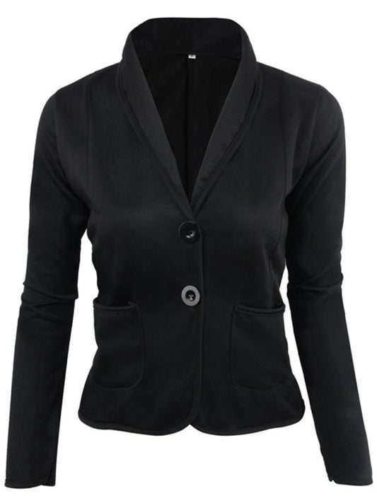 Women's Solid Color Casual Versatile Slim Small Blazer - Love Salve