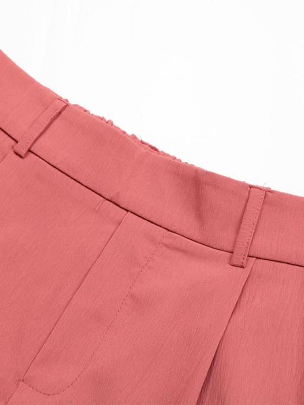 Women's Stylish Woven Cropped Pants with Elastic Waist - Love Salve