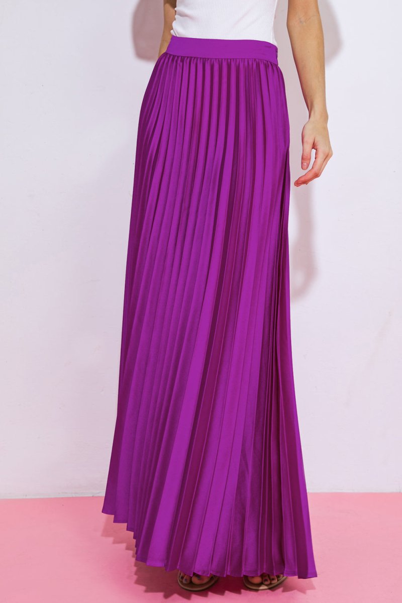 WONDERFUL WISHES SATIN MAXI SKIRT - Love Salve