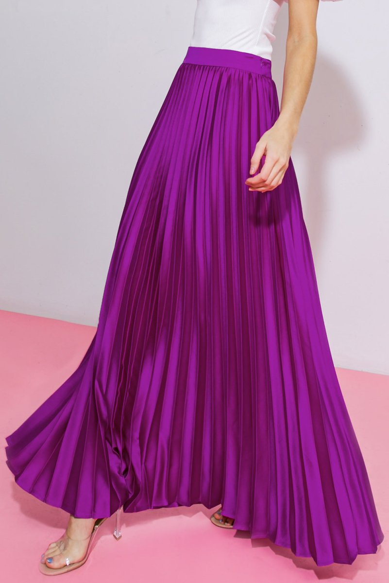 WONDERFUL WISHES SATIN MAXI SKIRT - Love Salve
