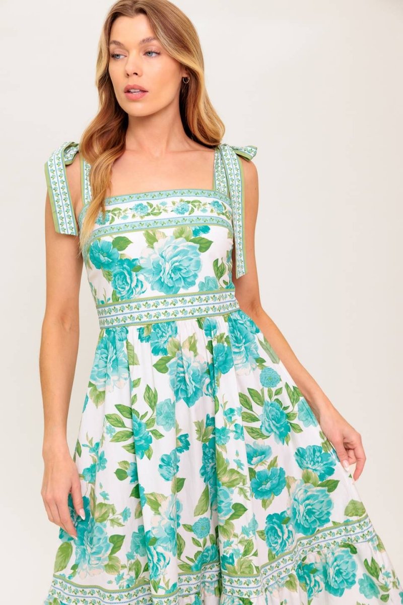 WRITTEN IN THE SKY WOVEN MIDI DRESS - Love Salve