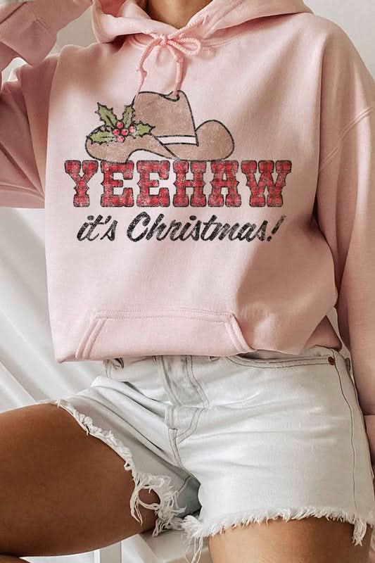 YEEHAW COUNTRY CHRISTMAS HOODIE PLUS SIZE - Love Salve 