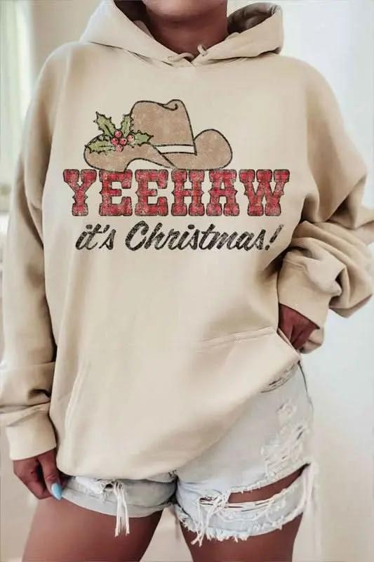 YEEHAW COUNTRY CHRISTMAS HOODIE PLUS SIZE - Love Salve 