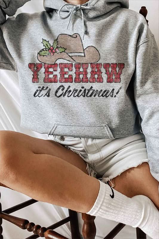 YEEHAW COUNTRY CHRISTMAS HOODIE PLUS SIZE - Love Salve 