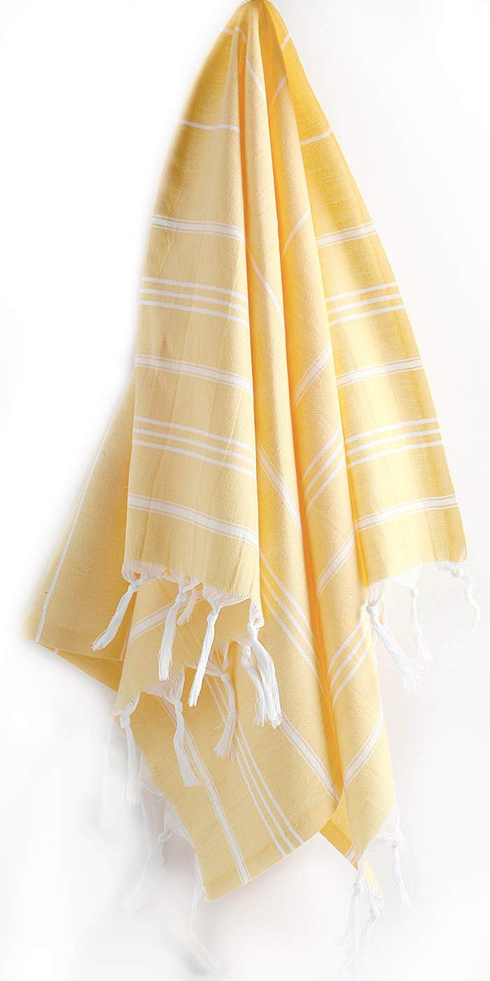 Monaco Hand Towel 100 Percent Natural Turkish Cotton 20 Inch W x 36 Inch L Eco Friendly Quick Drying Soft Large Size - Love Salve 