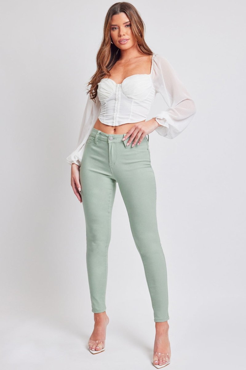 YMI Jeanswear Hyperstretch Mid-Rise Skinny Jeans for Women - Love Salve 