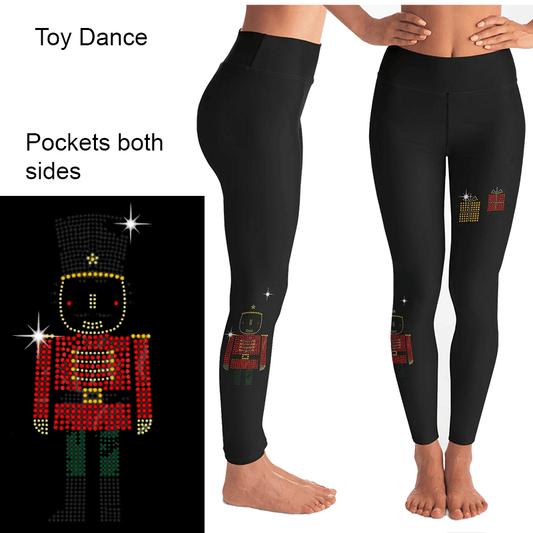 Handmade Rhinestone Toy Soldier Nutcracker Full Length with Pockets MM
