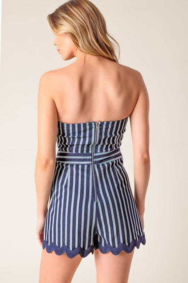 YOUNG AT HEART WOVEN SKORT ROMPER - Love Salve