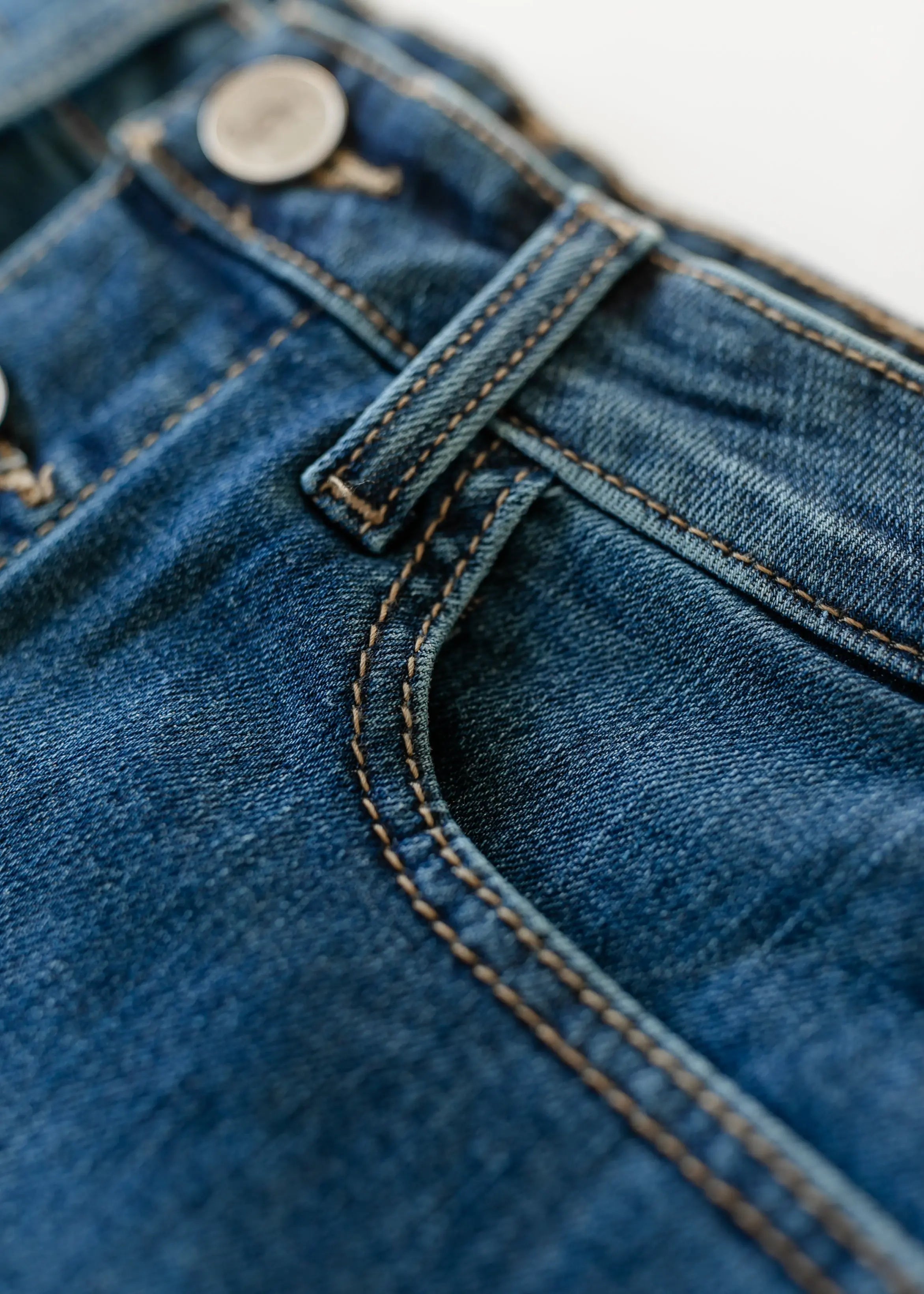 Zana Front Button Denim Midi Skirt Inherit Co.