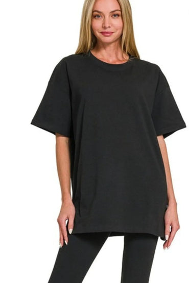 Zenana Cotton Round Neck Top & Legging Set - Love Salve