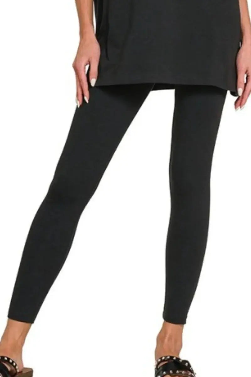 Zenana Cotton Round Neck Top & Legging Set - Love Salve