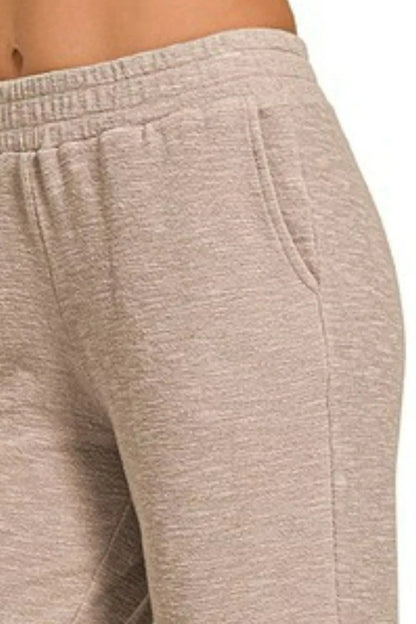 Zenana Cotton Slub Jogger Pants for Comfort and Style - Love Salve 