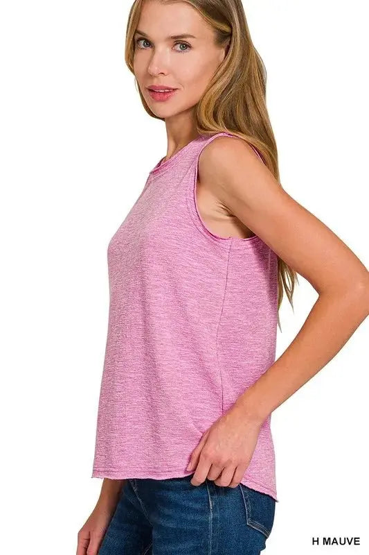 Zenana Cotton Slub Tank & Pants Set - Love Salve