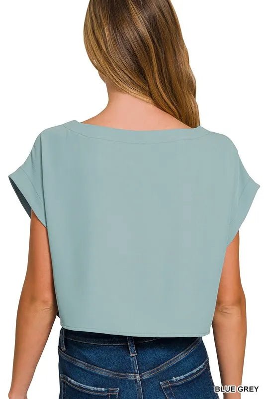 Zenana Heavy Woven Span Crop Tee & Skirt Set - Love Salve