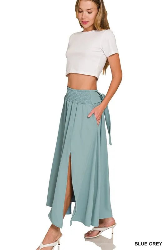 Zenana Heavy Woven Span Crop Tee & Skirt Set - Love Salve