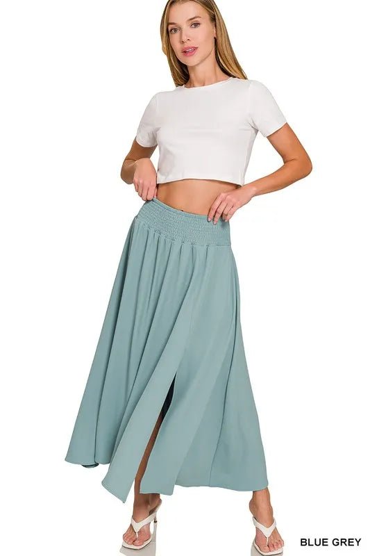 Zenana Heavy Woven Span Crop Tee & Skirt Set - Love Salve