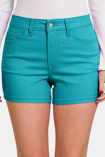 Zenana High Waist Denim Shorts - Love Salve