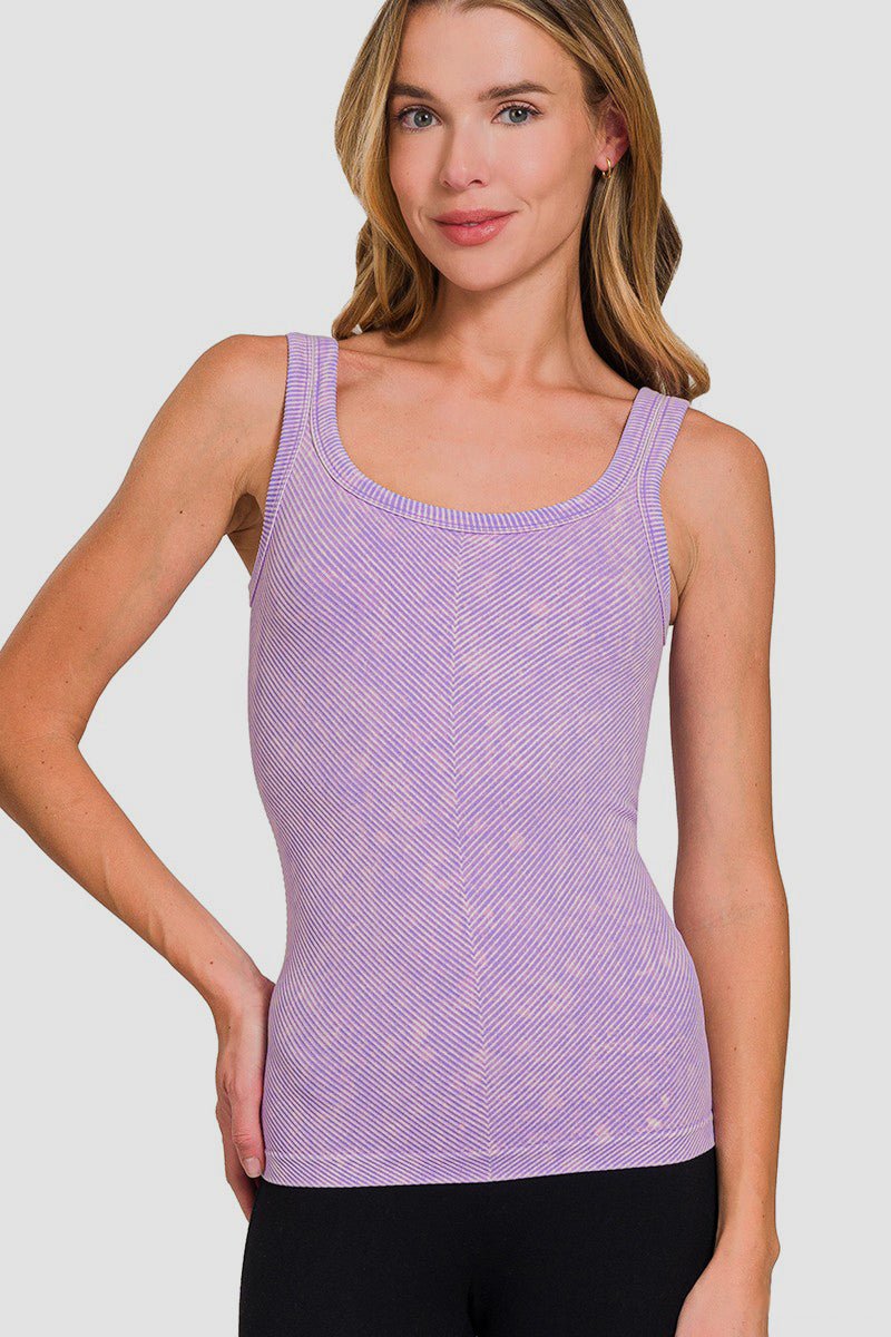 Zenana Ribbed Scoop Neck Tank for Stylish Everyday Wear - Love Salve 