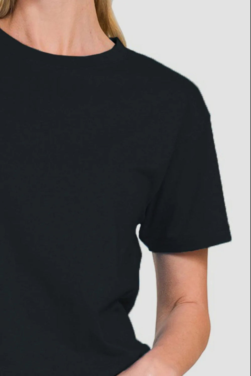 Zenana Round Neck Short Sleeve Cropped T-Shirt for Women - Love Salve 