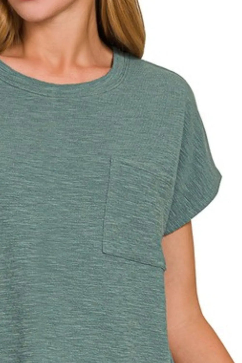 Zenana Round Neck Short Sleeve T-Shirt for Women - Love Salve 
