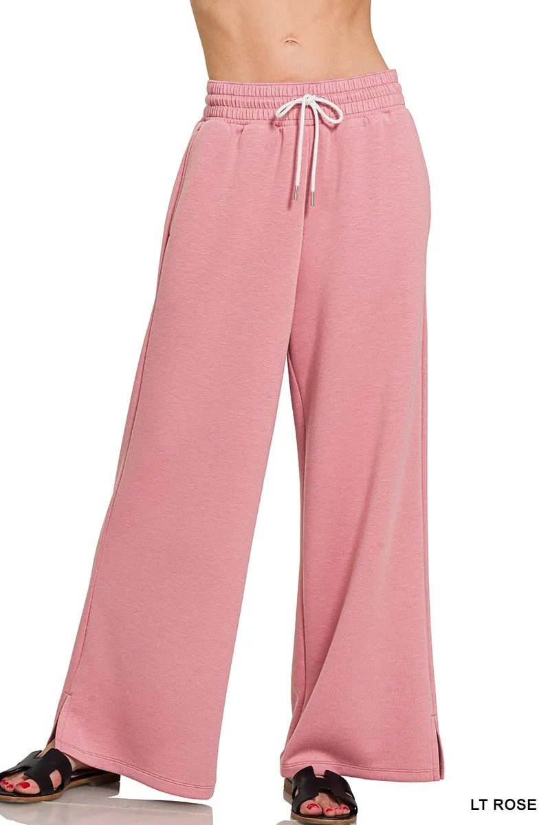 Zenana Scuba Drawstring Pants for Comfort and Style - Love Salve 