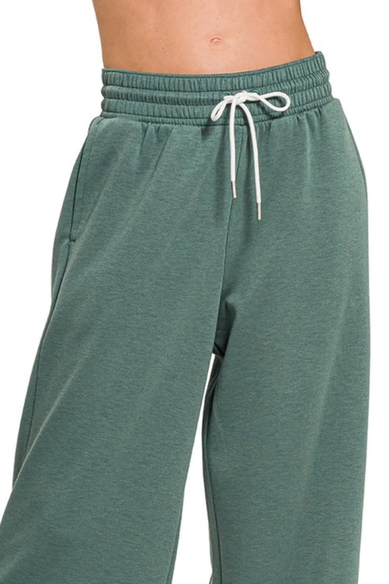 Zenana Scuba Drawstring Pants for Comfort and Style - Love Salve 