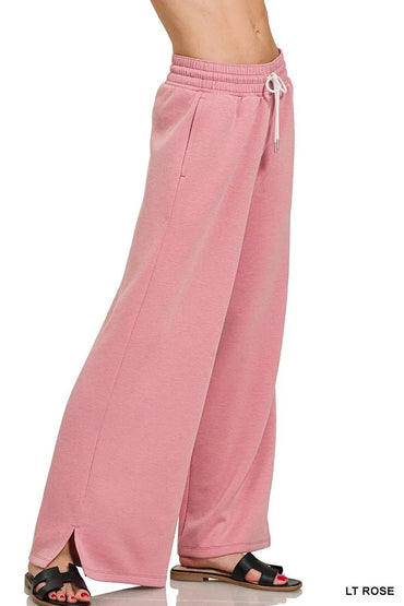 Zenana Scuba Drawstring Pants for Comfort and Style - Love Salve 
