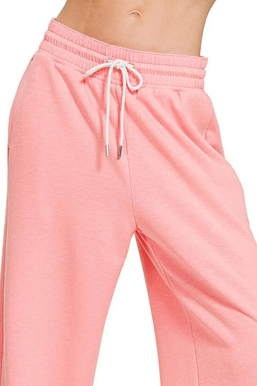 Zenana Scuba Drawstring Pants for Comfort and Style - Love Salve 