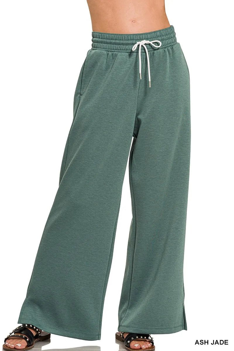 Zenana Scuba Drawstring Pants for Comfort and Style - Love Salve 