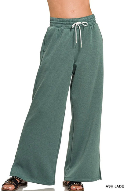 Zenana Scuba Drawstring Pants for Comfort and Style - Love Salve 
