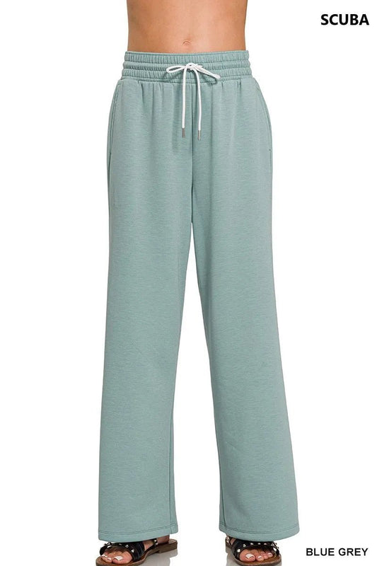 Zenana Scuba Drawstring Pants for Comfort and Style - Love Salve 