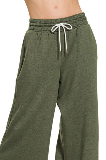 Zenana Scuba Drawstring Pants for Stylish Comfort - Love Salve 