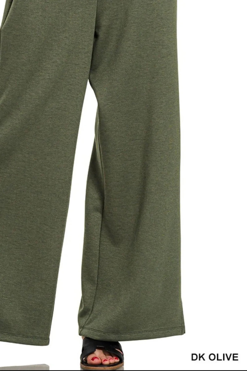 Zenana Scuba Drawstring Pants for Stylish Comfort - Love Salve 
