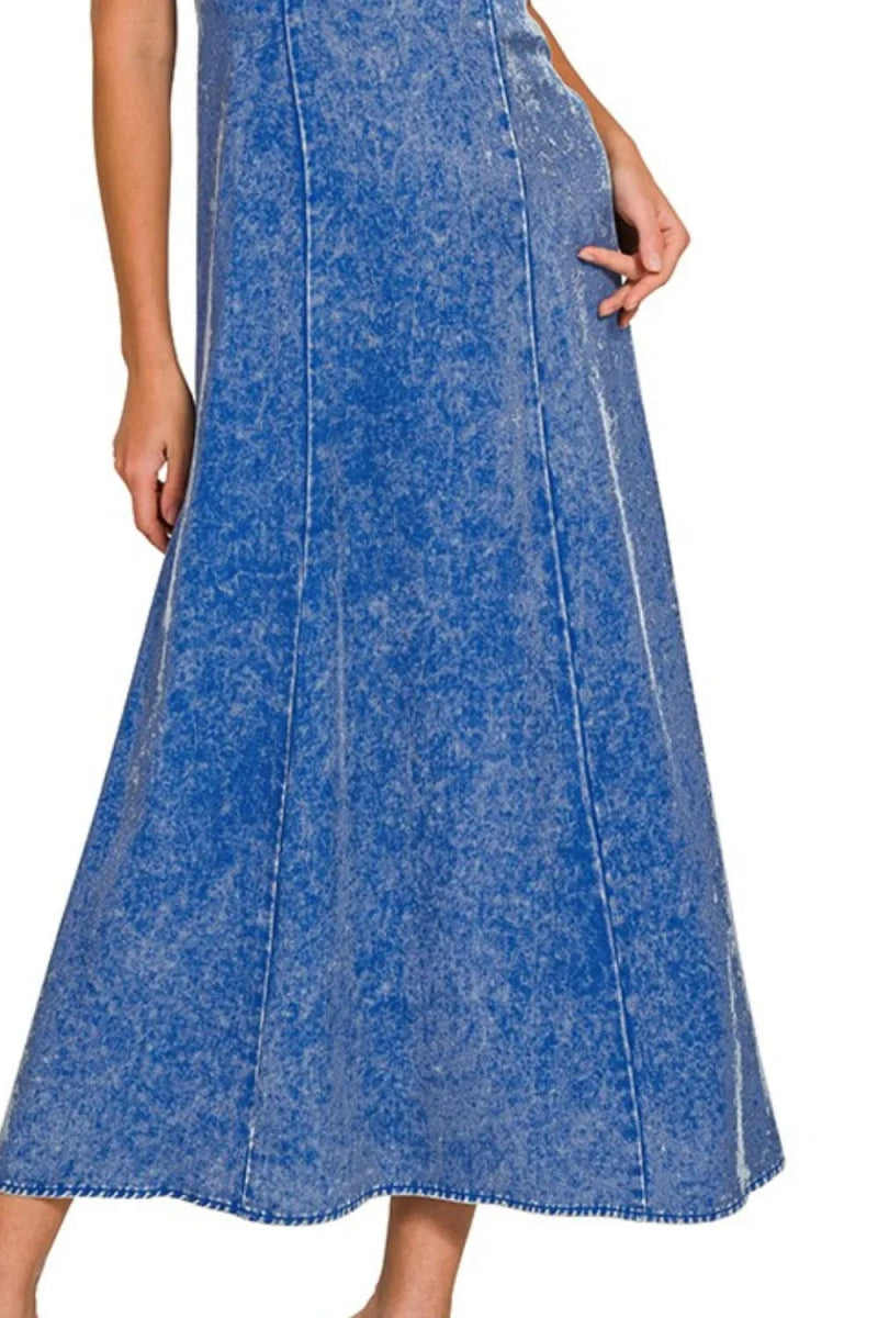 Zenana Tencel Mineral Washed Maxi Dress for All Occasions - Love Salve 