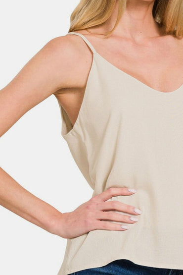 Zenana Two Layered Spaghetti Strap Cami for Women - Love Salve 