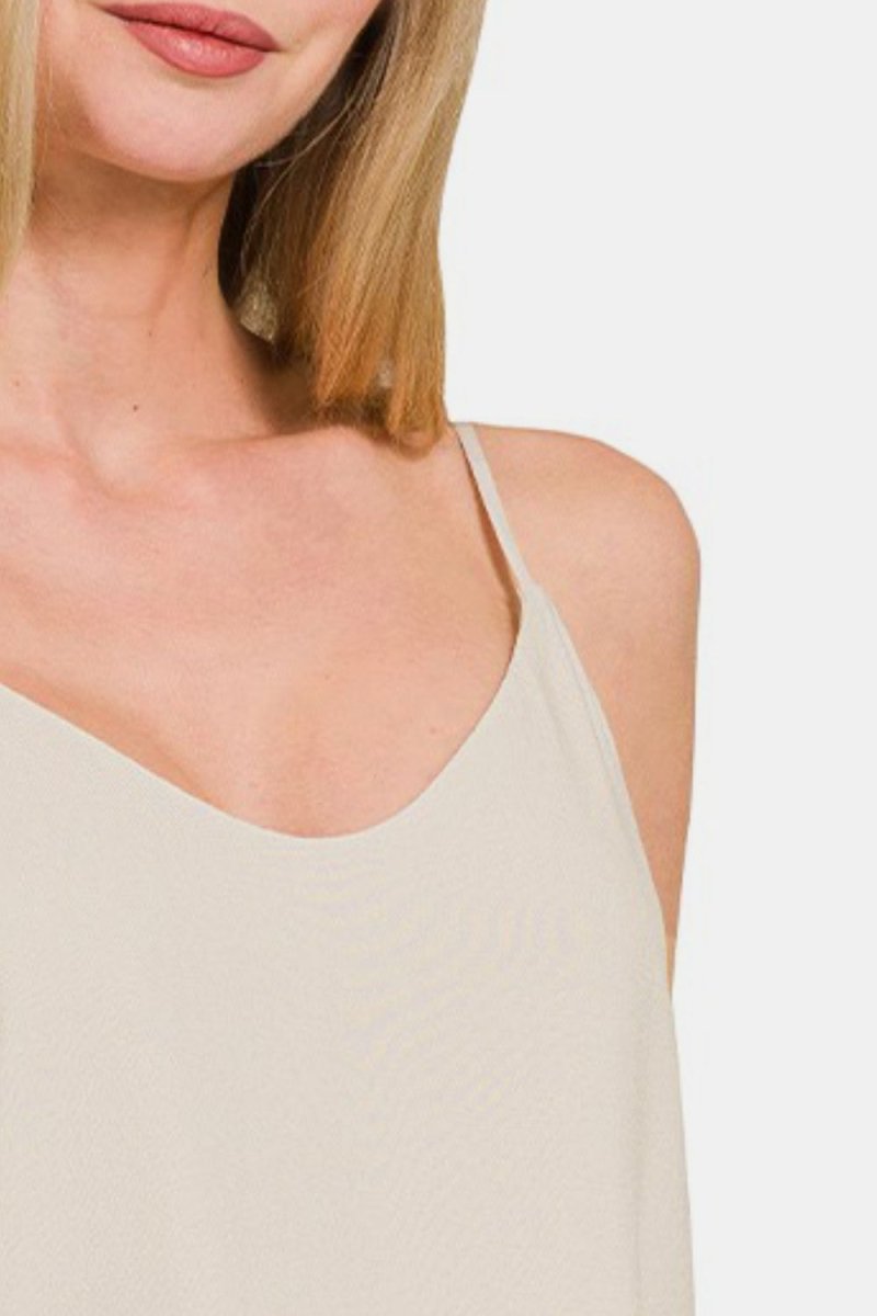 Zenana Two Layered Spaghetti Strap Cami for Women - Love Salve 
