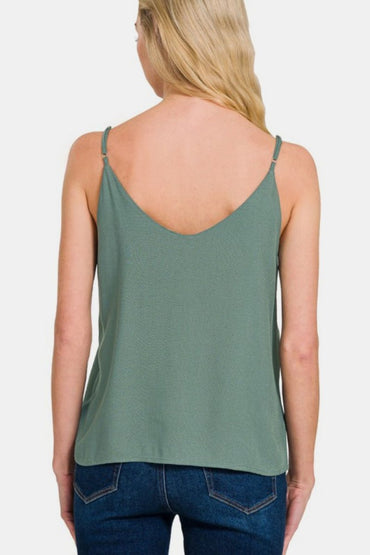 Zenana Two Layered Spaghetti Strap Cami for Women - Love Salve 