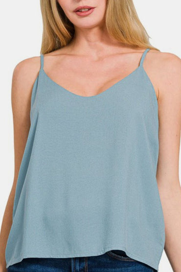Zenana Two Layered Spaghetti Strap Cami for Women - Love Salve 