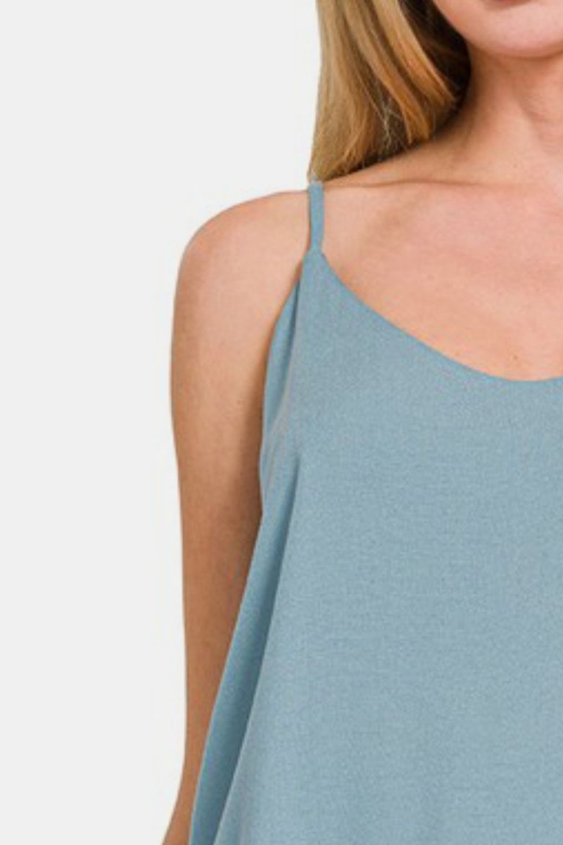 Zenana Two Layered Spaghetti Strap Cami for Women - Love Salve 
