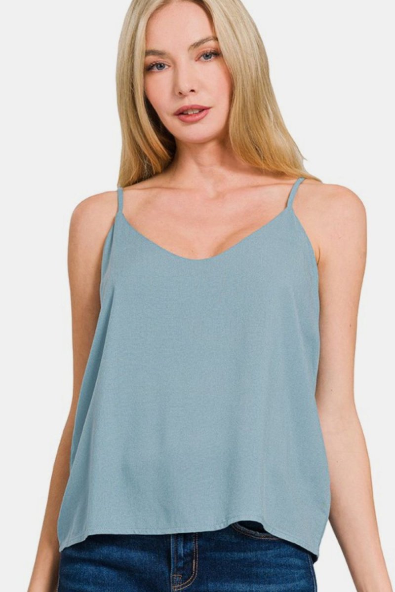 Zenana Two Layered Spaghetti Strap Cami for Women - Love Salve 