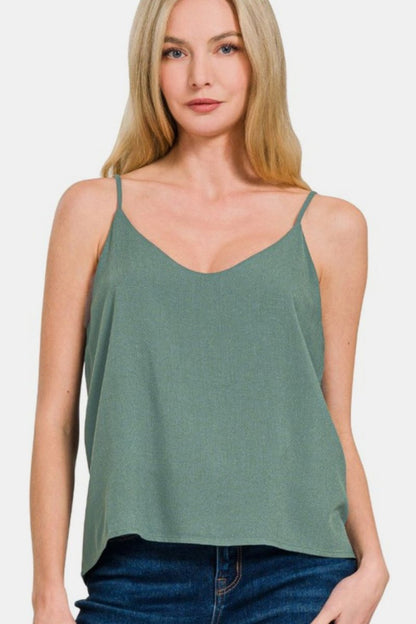 Zenana Two Layered Spaghetti Strap Cami for Women - Love Salve 