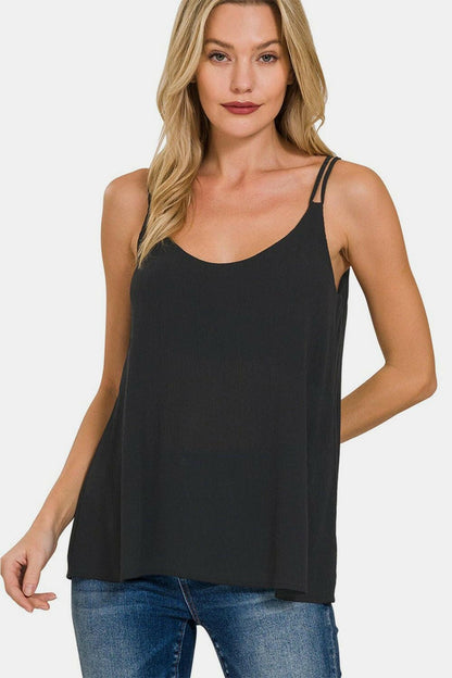 Elevate Your Style with the Zenana V-Neck Woven CamiElevate Your Style with the Zenana V-Neck Woven Cami
 Revolutionize your wardrobe with the Zenana V-Neck Woven Cami, an essential piece that makes a bold fashion staLove Salve -Neck Woven Camiusa